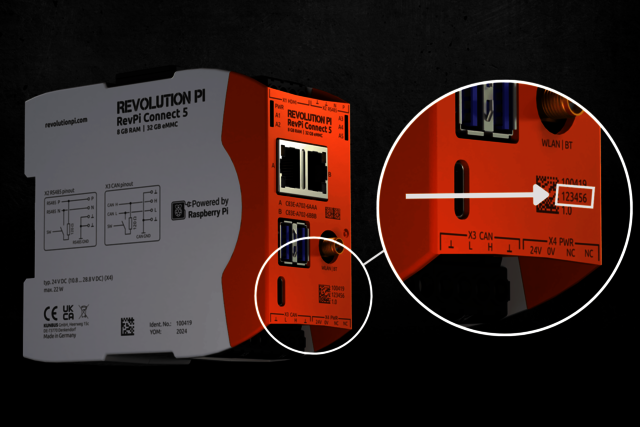 Where do I find the series number of my RevPi base module?